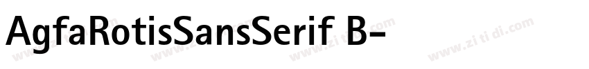 AgfaRotisSansSerif B字体转换
